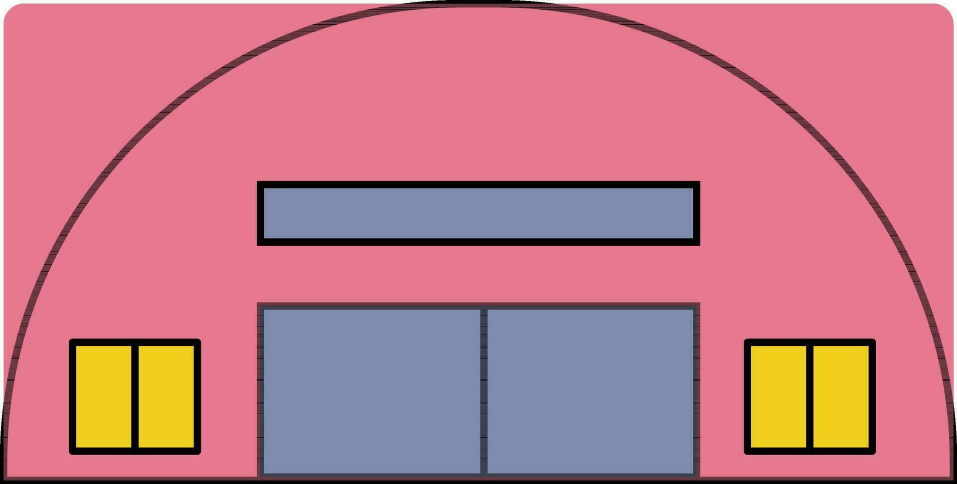 Illustration of a warehouse. vector