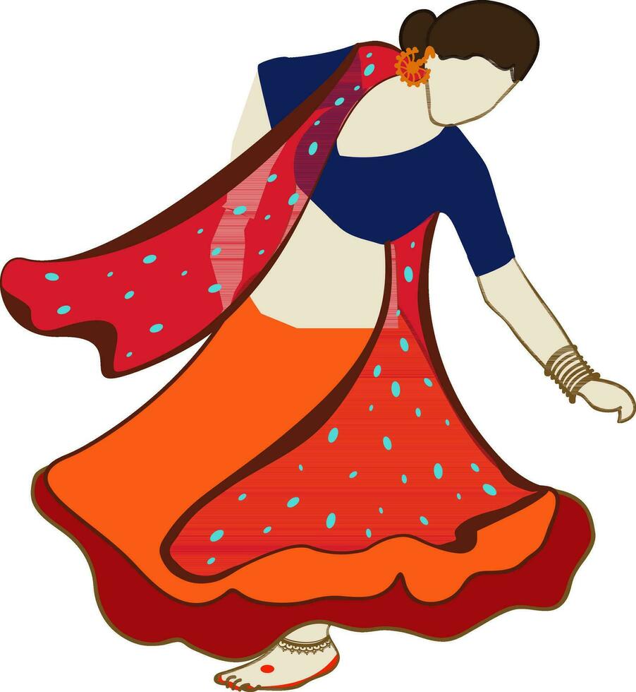 ilustración de un indio muchacha. vector