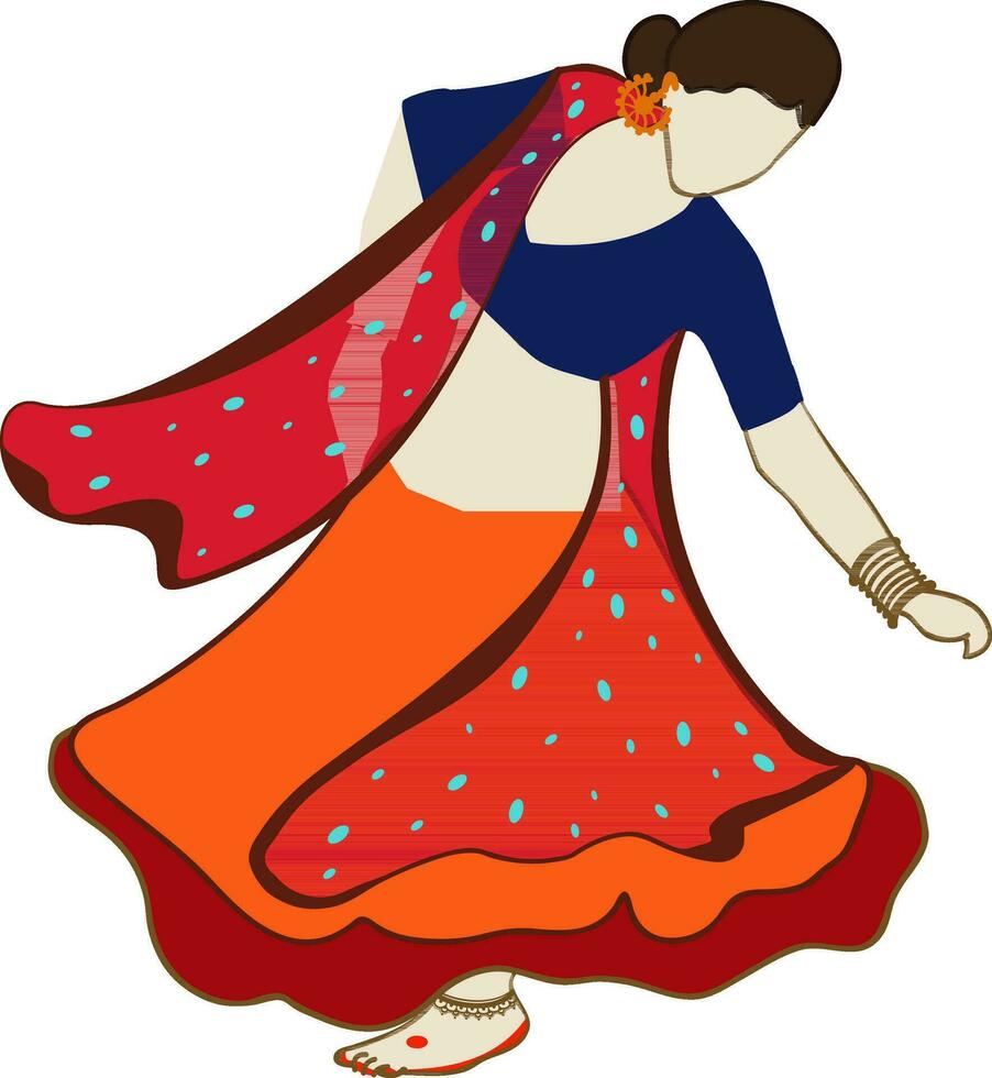 Illustration of a indian girl. vector
