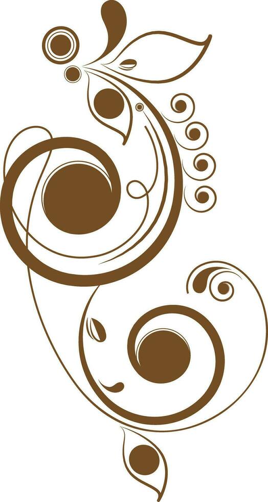 Stylish brown floral pattern. 24855871 Vector Art at Vecteezy