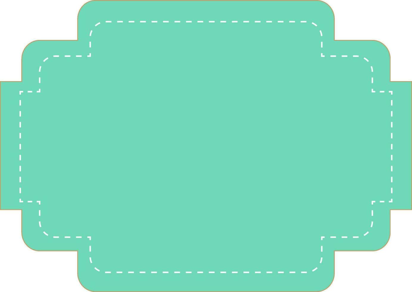 Blank green tag sticker design. vector