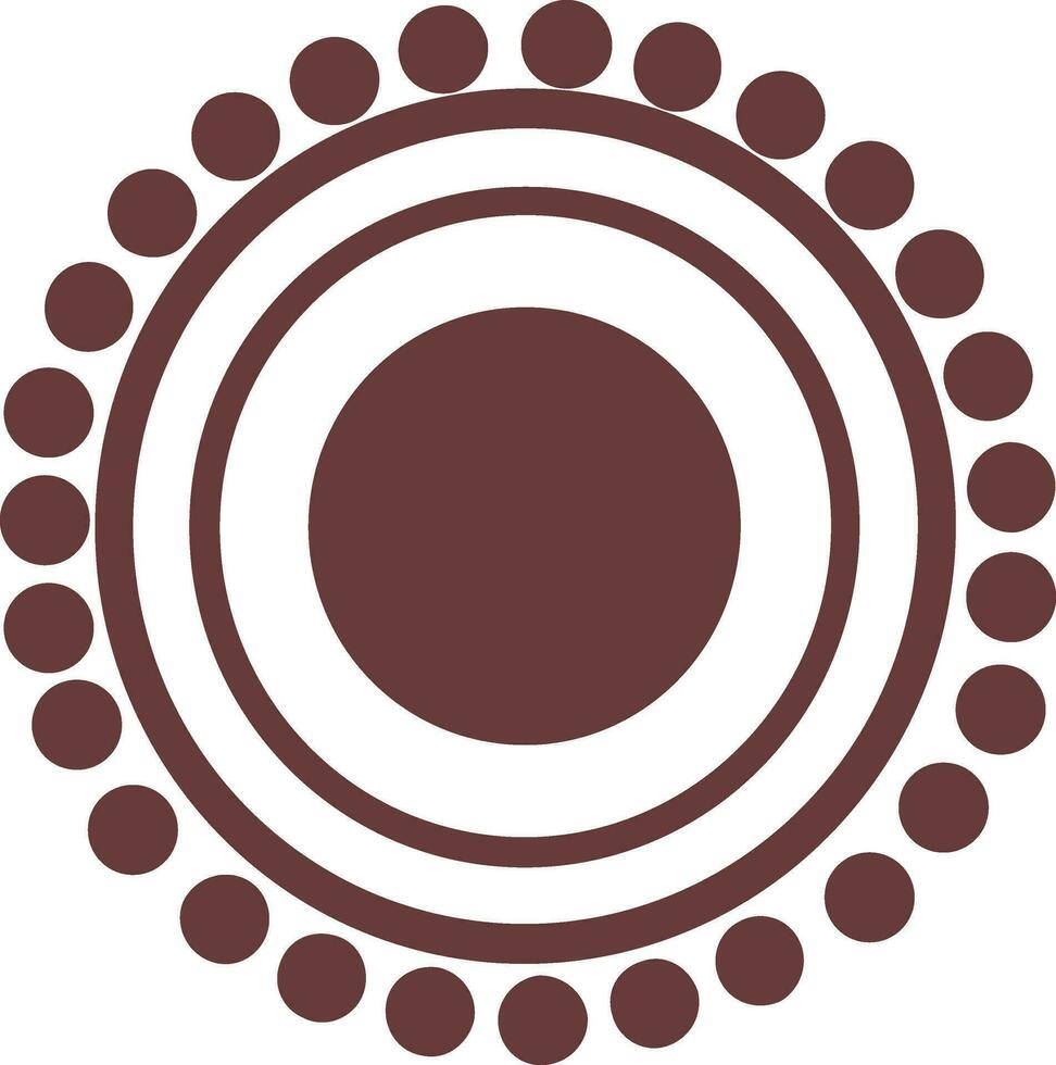 Floral design made by brown color. vector