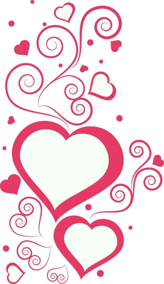 Valentine's day greeting card template. vector