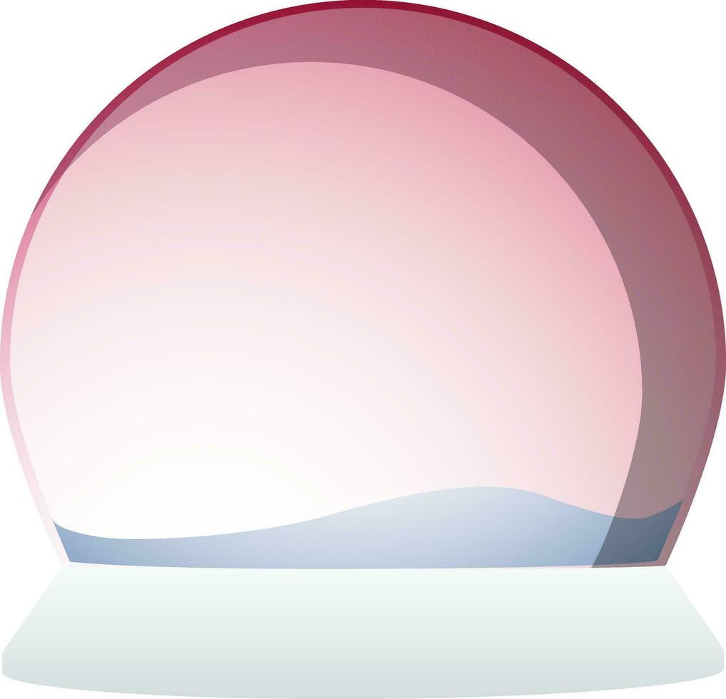 Crystal snow globe transparent and isolated. vector