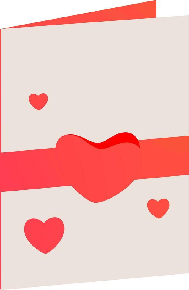 Close up of a folded greeting card. vector