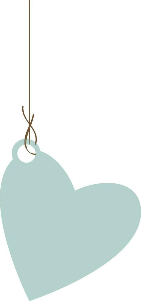 Pendant in the shape of a heart . vector