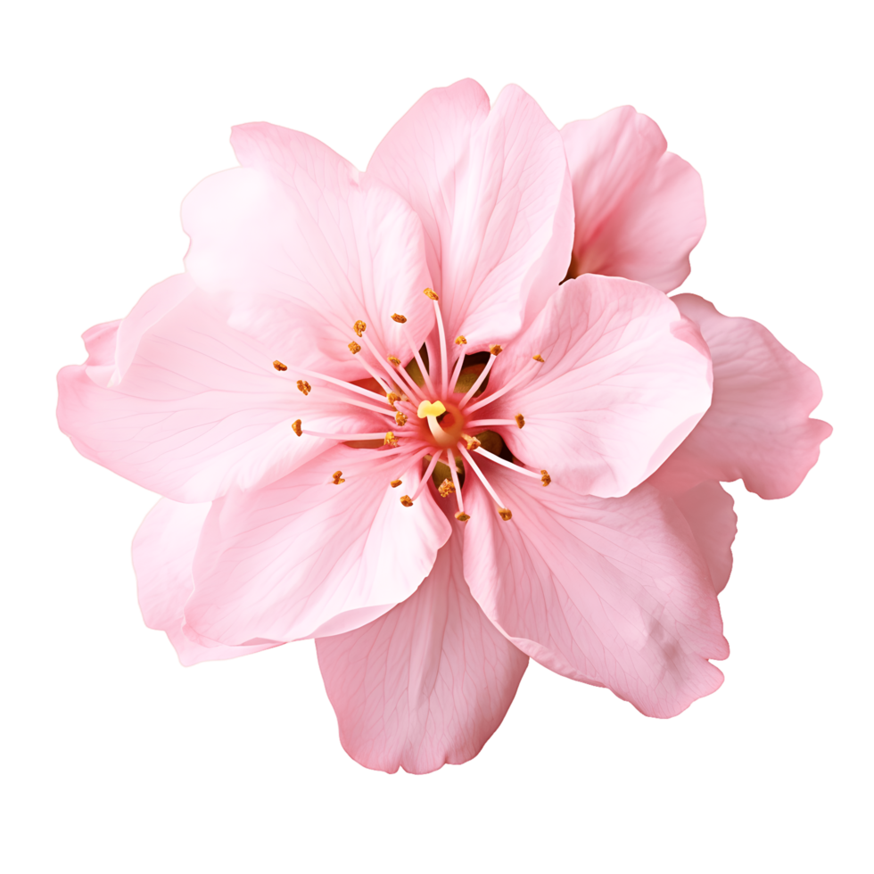 rosa sakura blomma isolerat på transparent bakgrund. ai genererad png