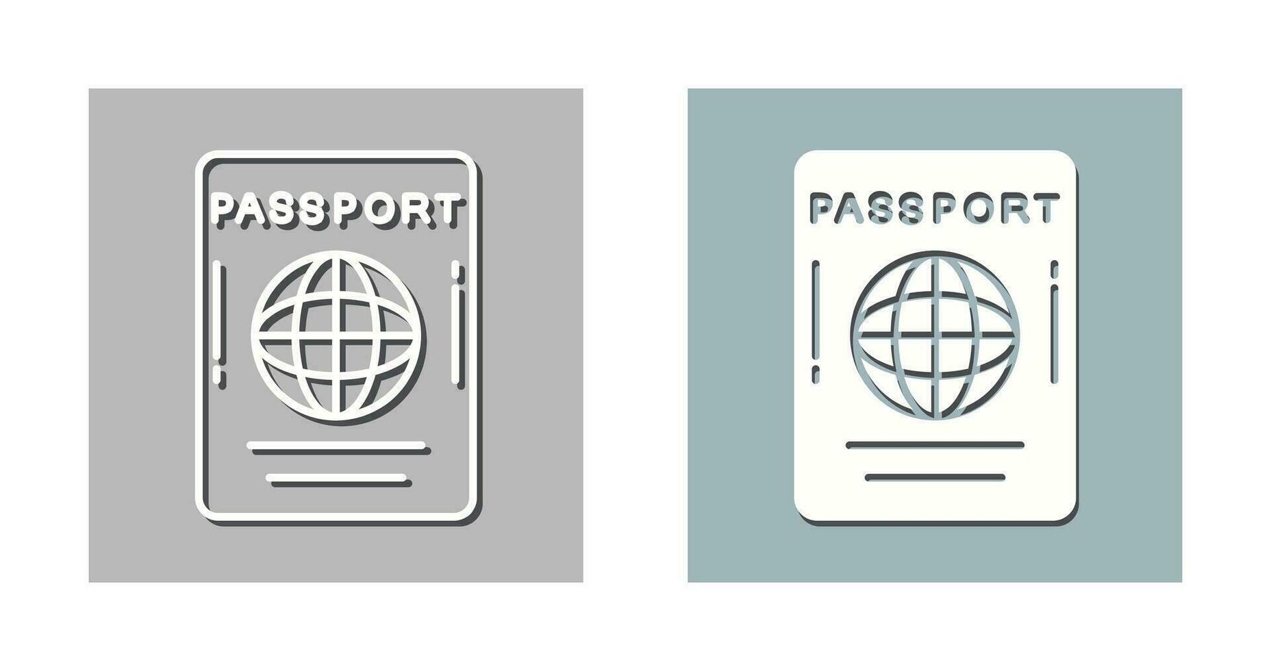 icono de vector de pasaporte