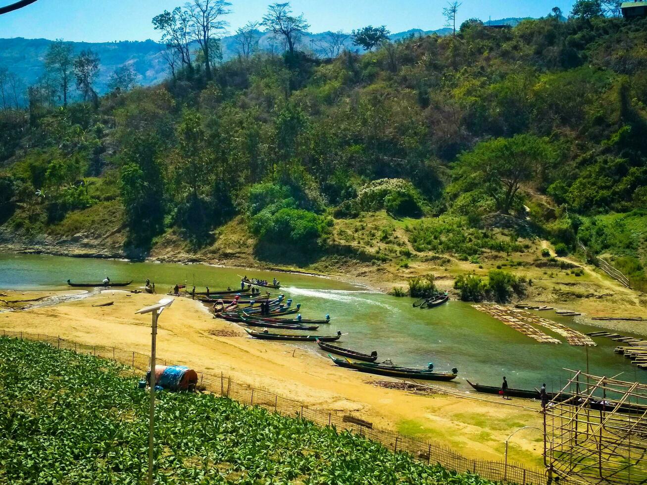 ruma, bandarban, bangladesh más hermosa turista lugar. colina naturaleza antecedentes. foto