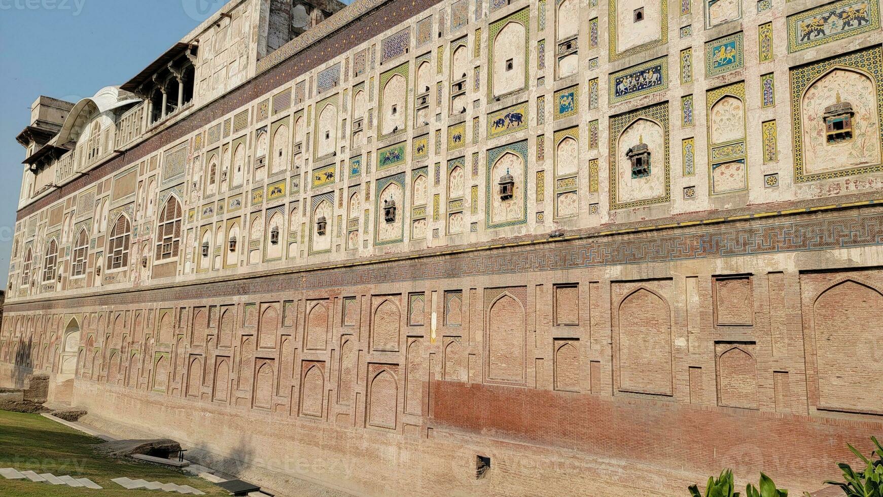 The conserved picture wall in Badshahi fort photo