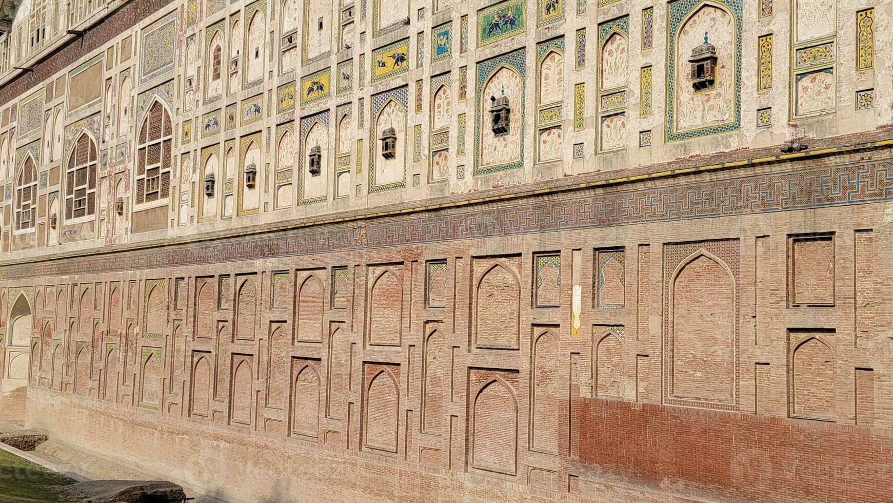 The conserved picture wall in Badshahi fort photo