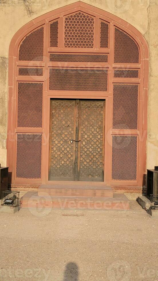 Lahore fort beautiful door view photo