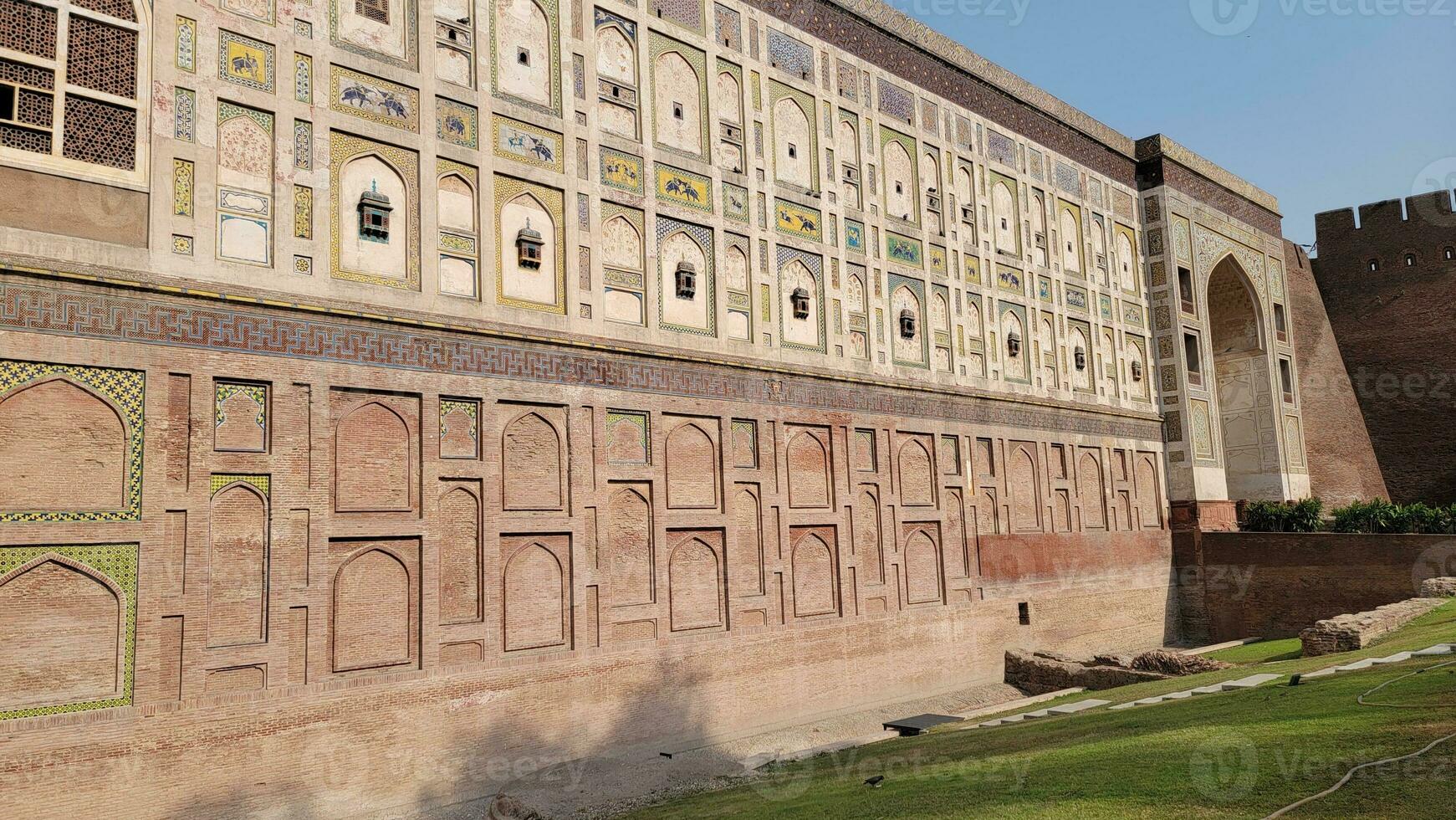 The conserved picture wall in Badshahi fort photo