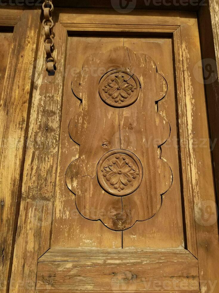 Old wood texture door at lahore fort photo