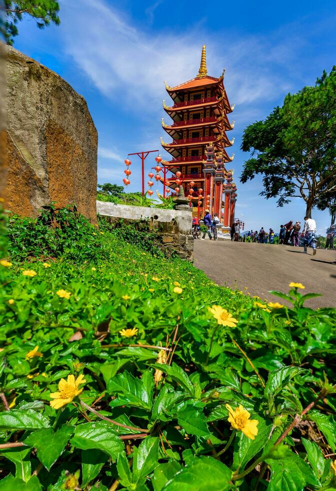 Bao Loc, Vietnam - 01 May 2023 Beautiful view of Bat Nha Pagoda in Bao loc city, Lam Dong province, Vietnam. photo