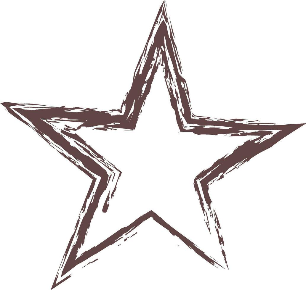 Sketch of star icon hand drawn. vector