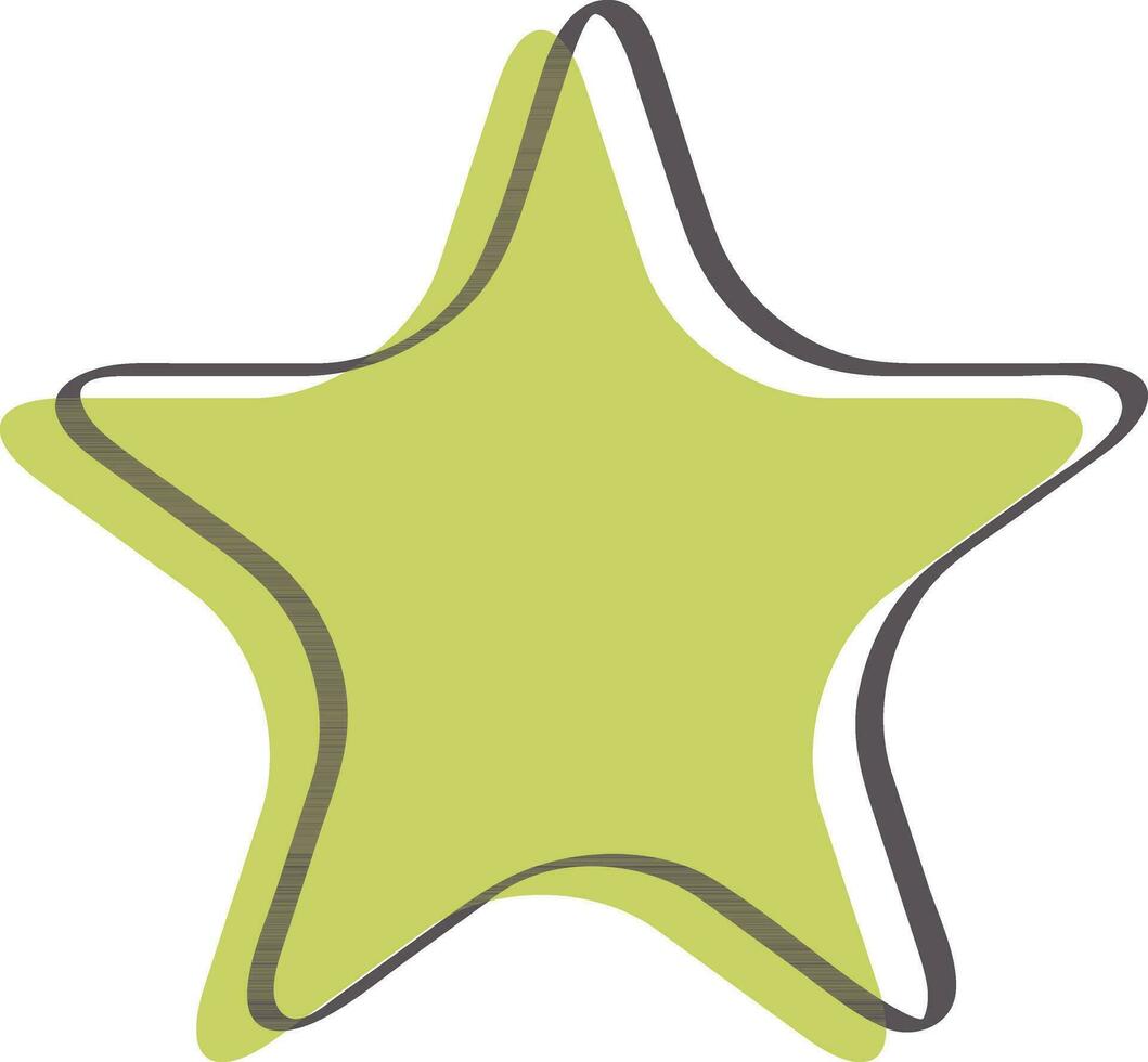 Shiny green star metal icon. vector