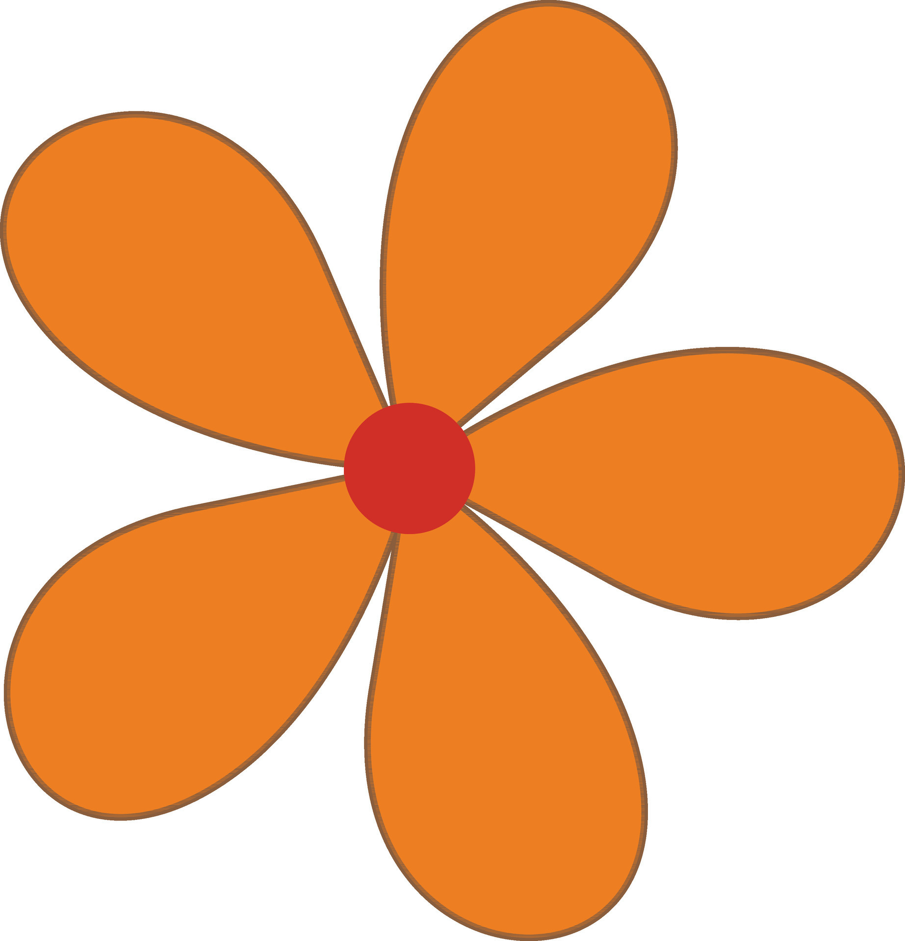 Beautiful orange flower design. 24858335 Vector Art at Vecteezy