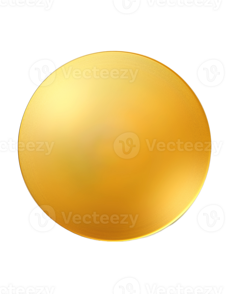 Golden adhesive sticker on transparent background, created with png