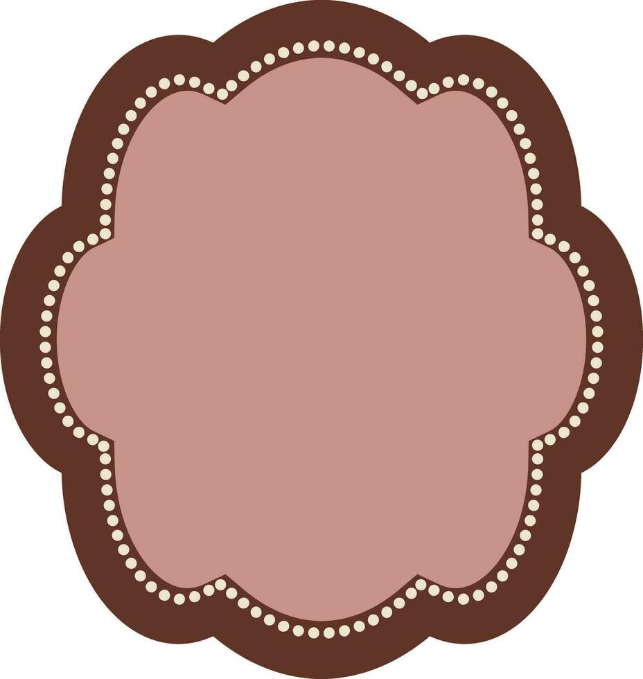 Brown label or sticker with space for your message. vector