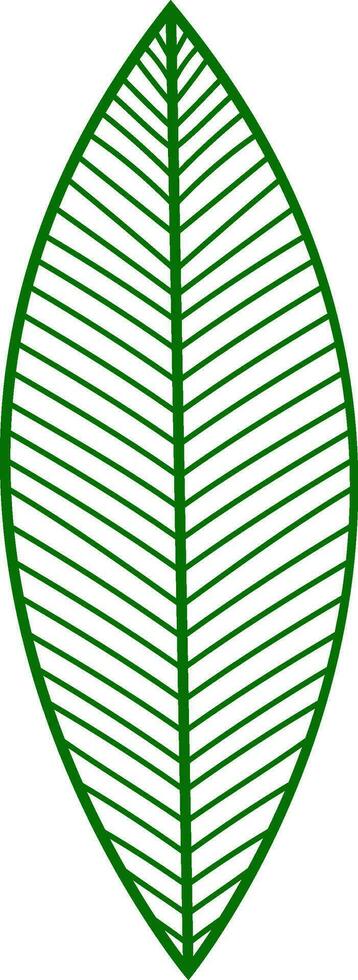 Flat illustration of leaf. vector