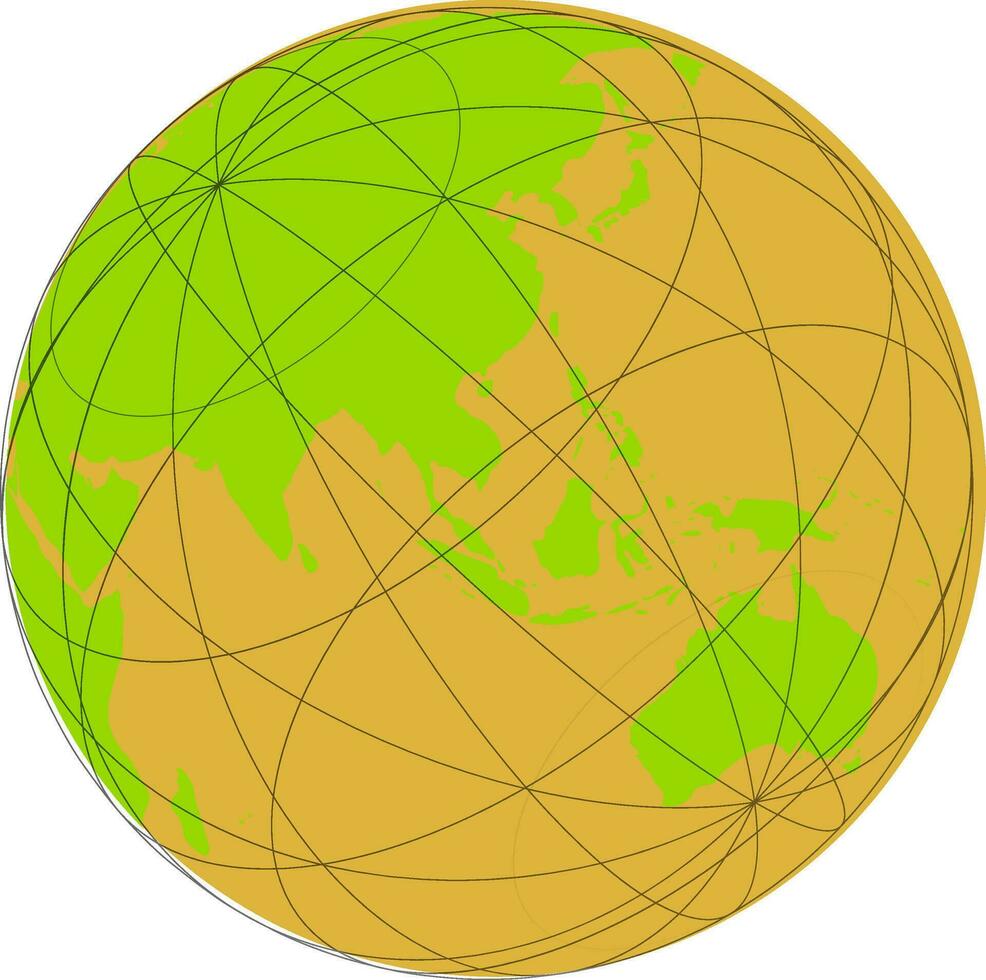 Flat illustration of earth globe. vector