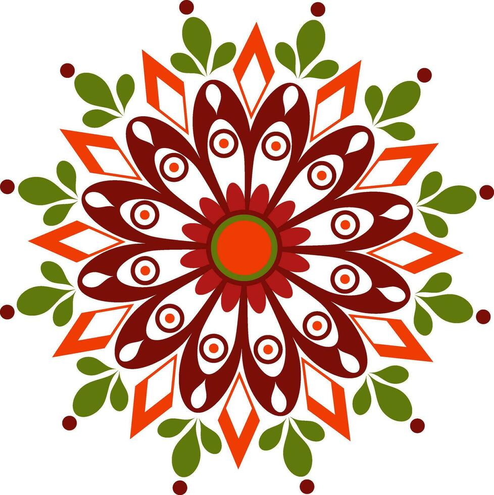 diseño de mandala floral. vector