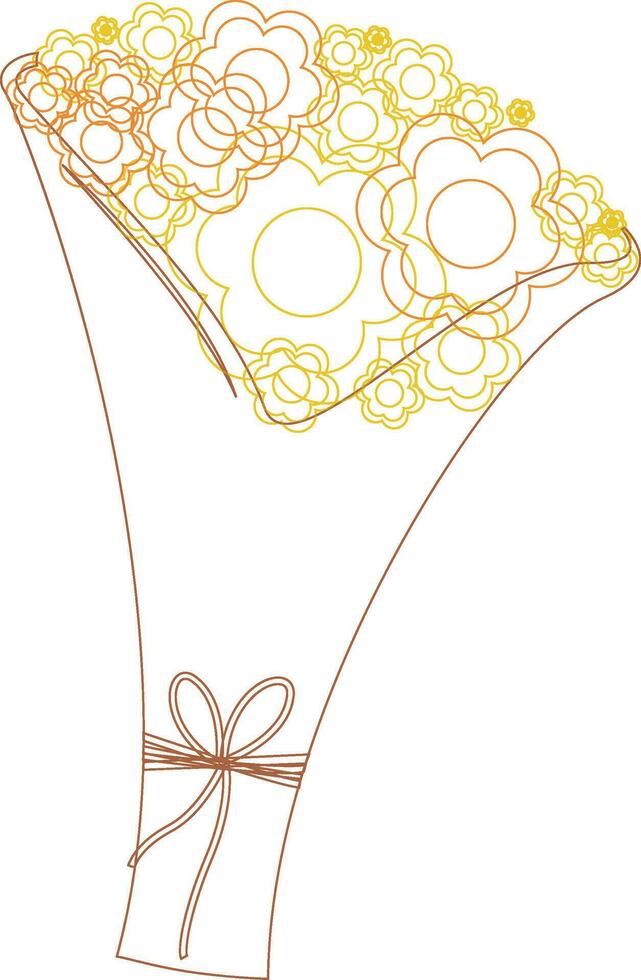 Flower's bouquet design. vector