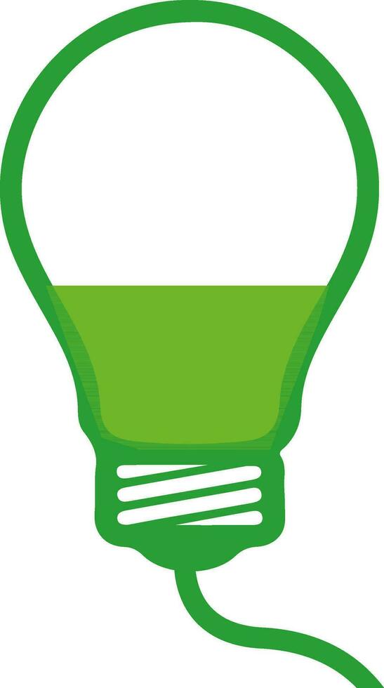 Flat illustration of light bulb. vector