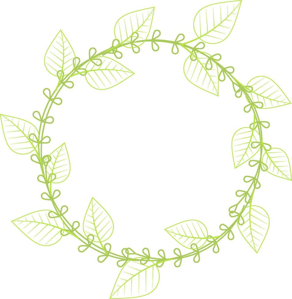 Frame decorated with leaves. vector