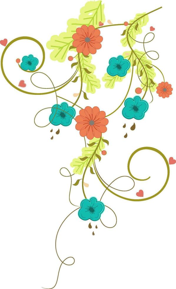 Illustration of colorful flowers. vector