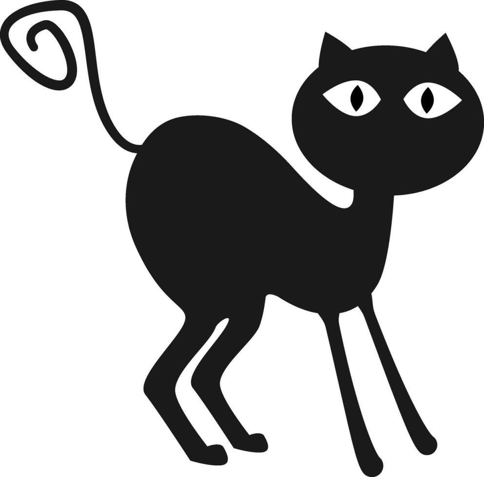 Silhouette of a cat. vector