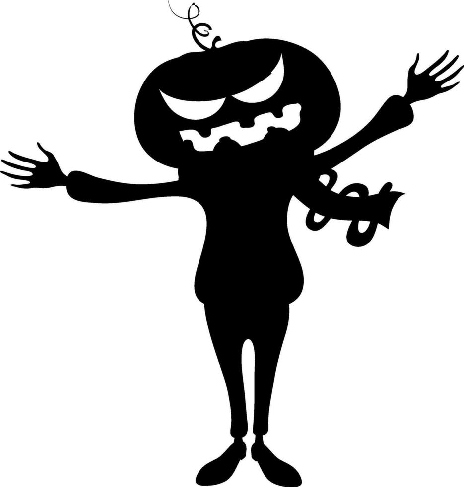 Illustration of scarecrow for Halloween. vector