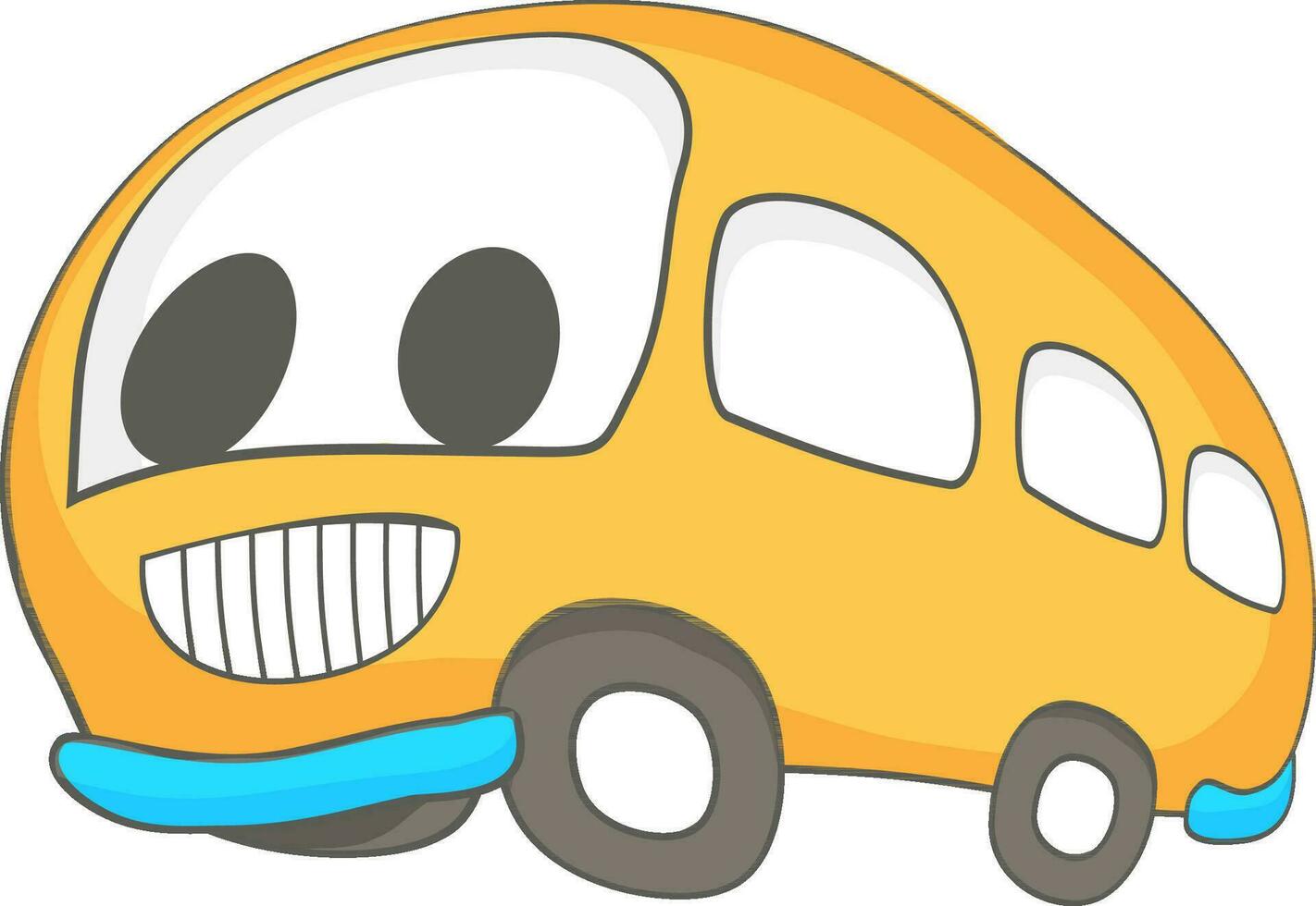 ilustración de colegio autobús. vector