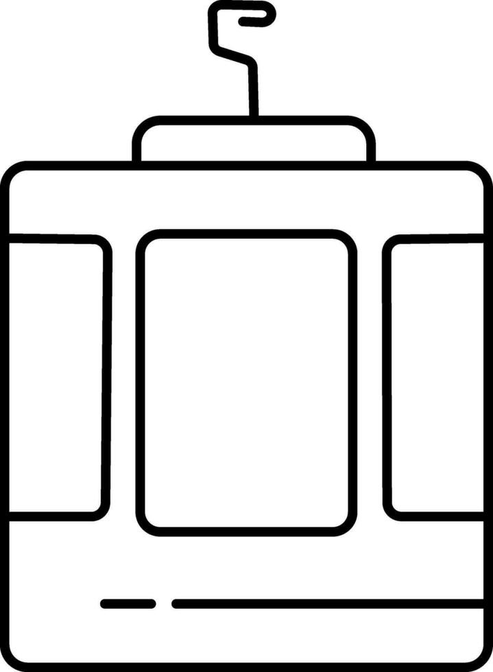Line art symbol of Cable Car. vector