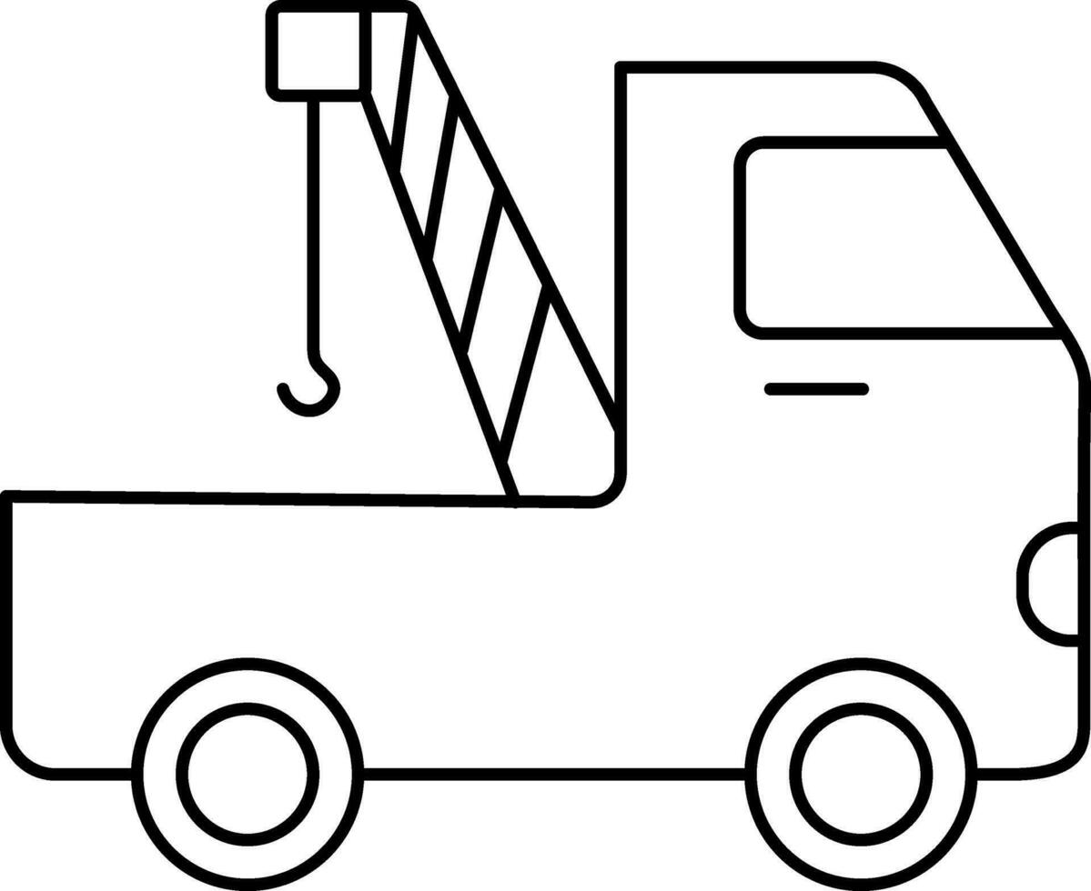 Illustration of Crane Truck. vector