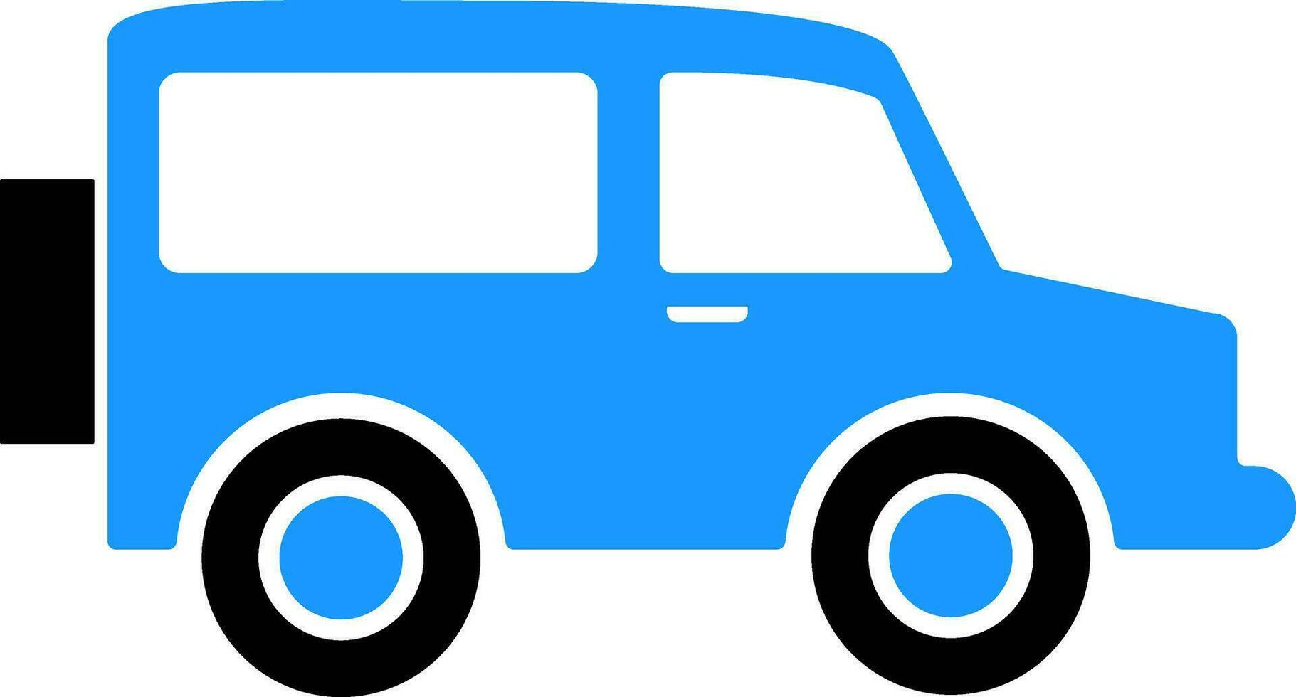 Flat illustration of a SUV or Jeep symbol. vector