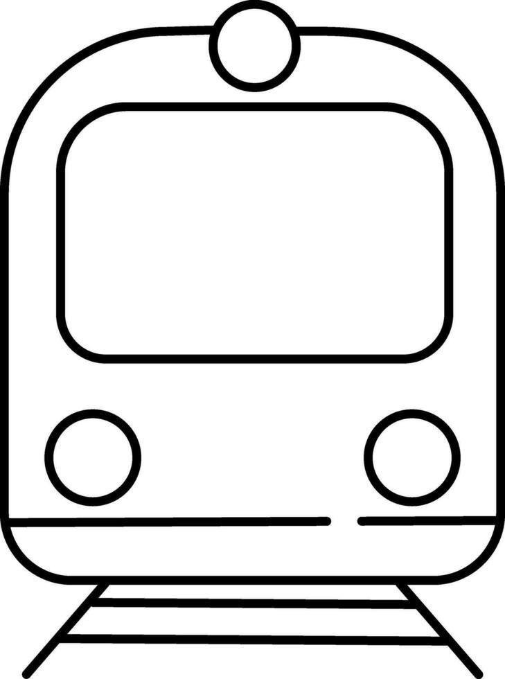 Line art illustration of Train. vector