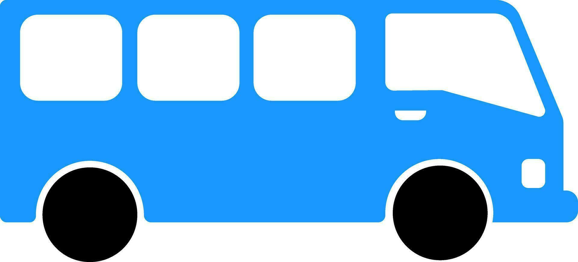 Flat Sign or Symbol of Bus. vector