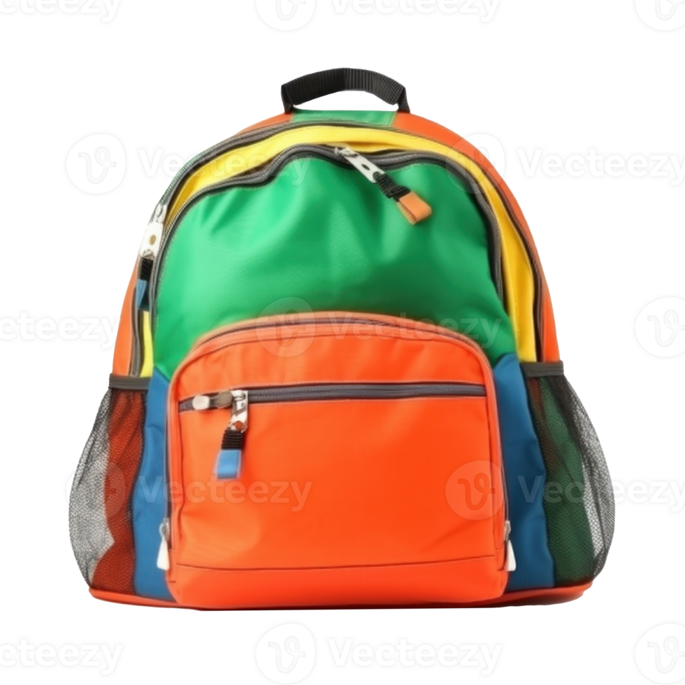 School backpack isolated. Illustration png