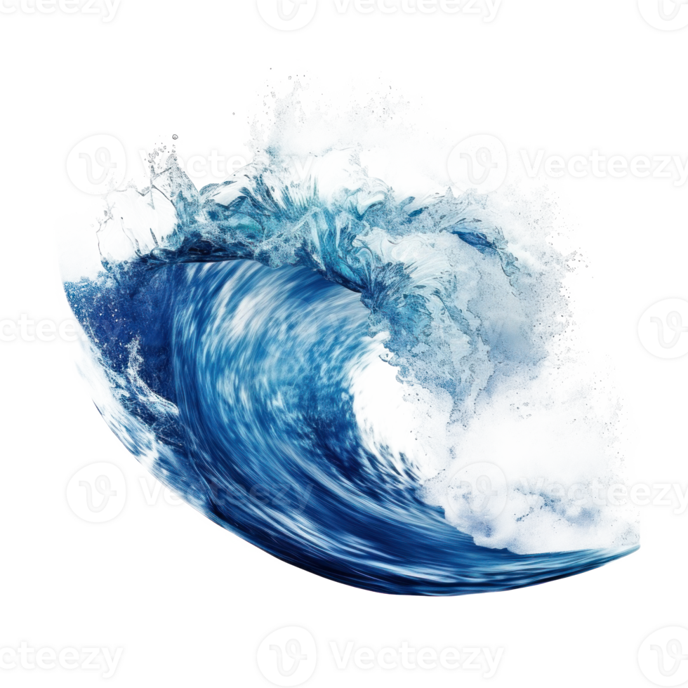 oceano onda isolato. illustrazione ai generativo png