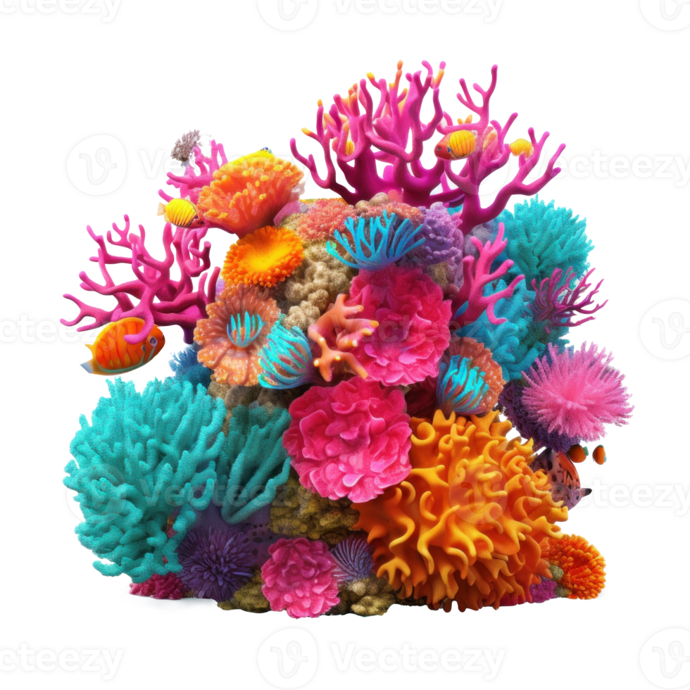 Coral reef isolated. Illustration png