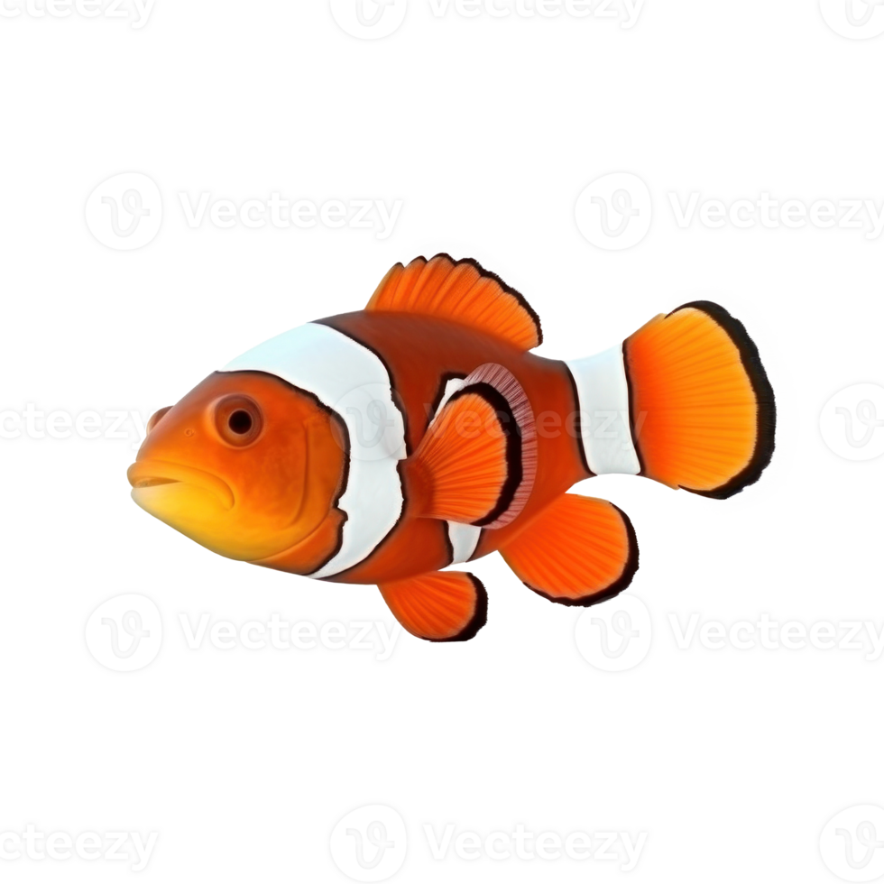 Clownfish isolated. Illustration AI Generative png