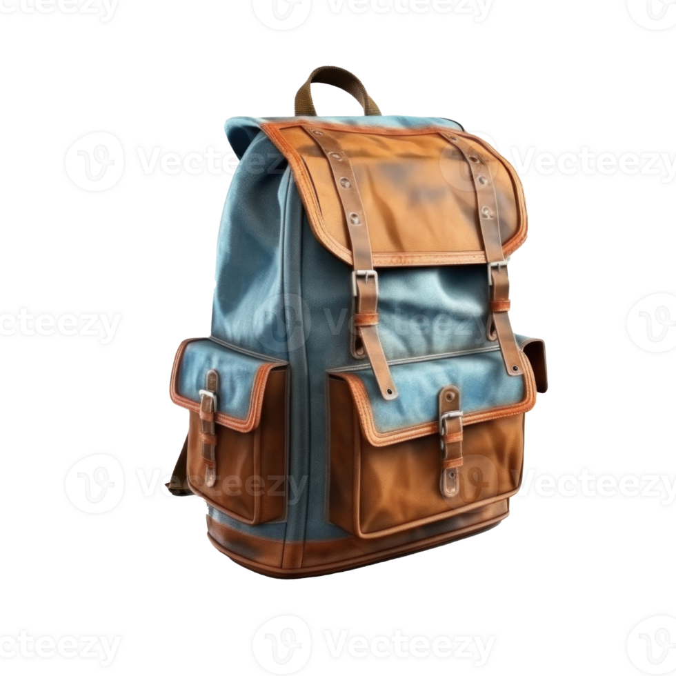 School backpack isolated. Illustration png