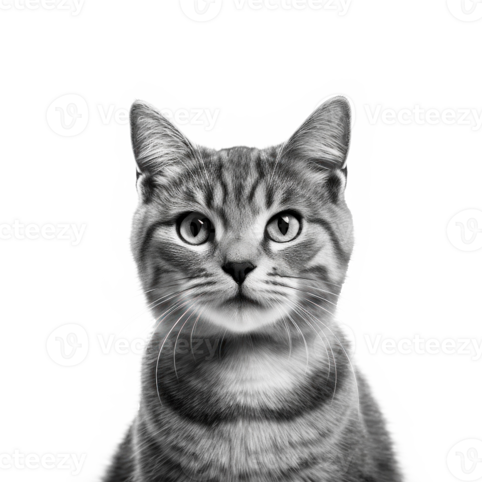 Cat portrait isolated. Illustration png