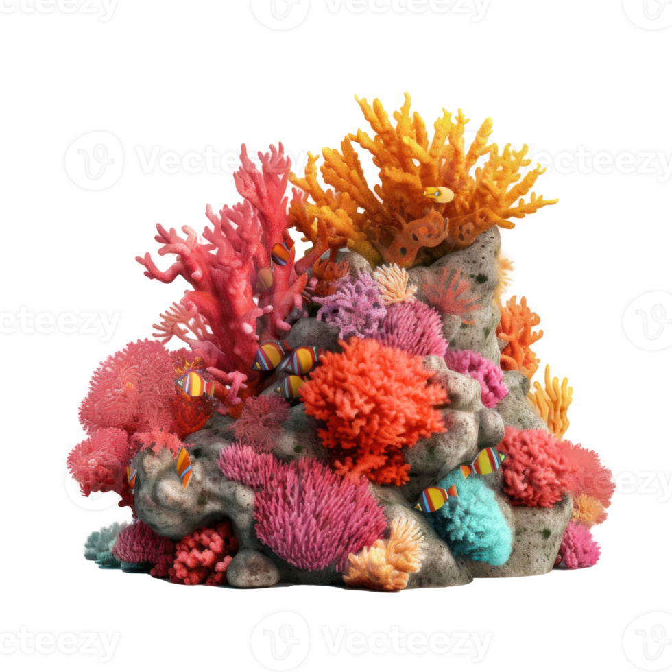 Coral reef isolated. Illustration png