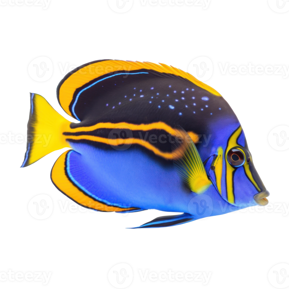 Red sea clown tang fish isolated on white. Illustration png