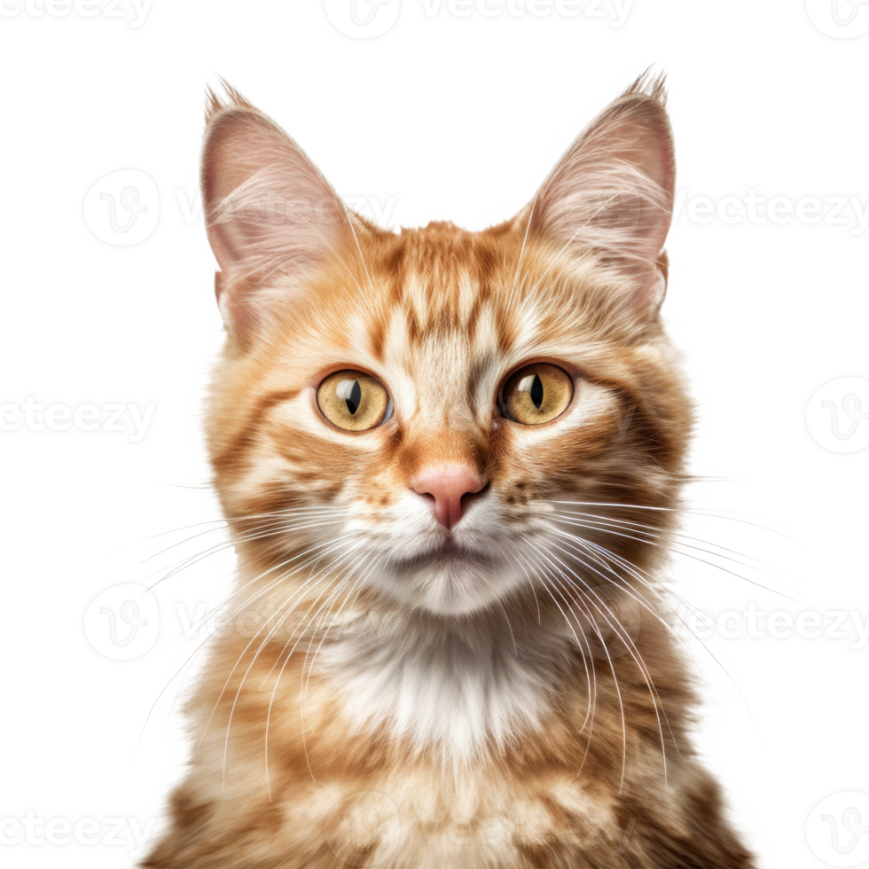 Cat portrait isolated. Illustration png