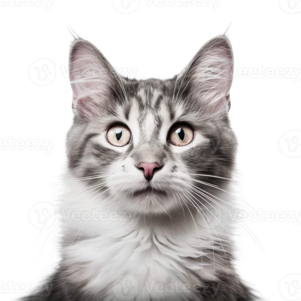 Cat portrait isolated. Illustration png