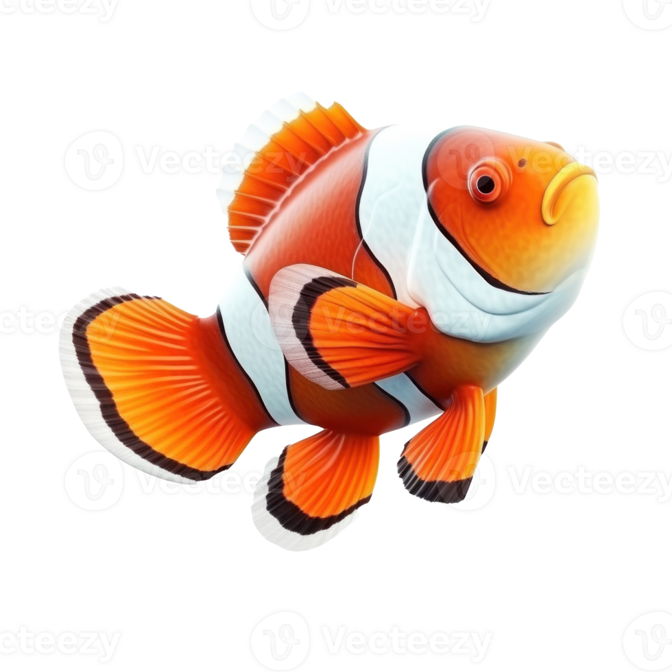 Clownfish isolated. Illustration png